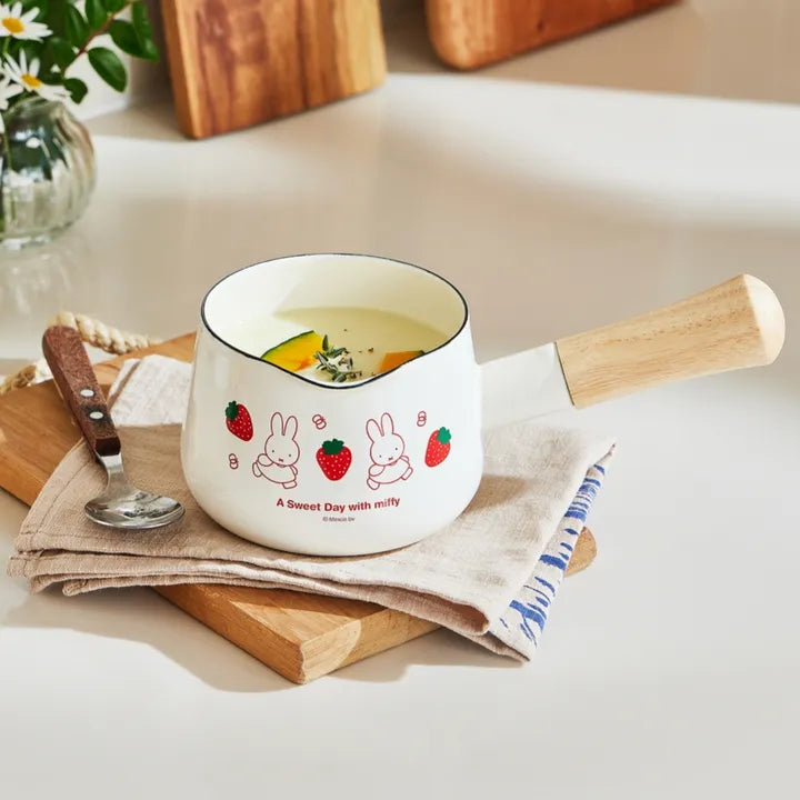 EJIRY Strawberry Miffy Enamel Milk Pan 12cm EJIRY  DKshop