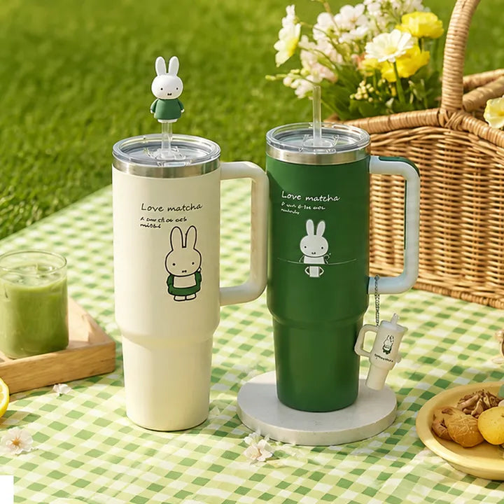 Bo Friends Miffy Matcha Series Stainless Tumbler 887ml + Keychain + Straw Cap Bo Friends  DKshop