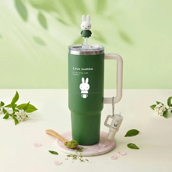 Bo Friends Miffy Matcha Series Stainless Tumbler 887ml + Keychain + Straw Cap Bo Friends  DKshop