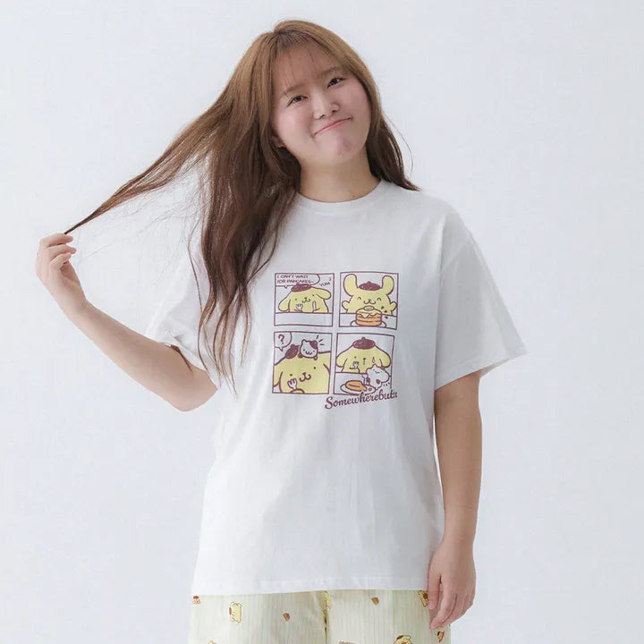 SOMEWHEREBUTTER Pompompurin Over-Fit Top SOMEWHEREBUTTER  DKshop