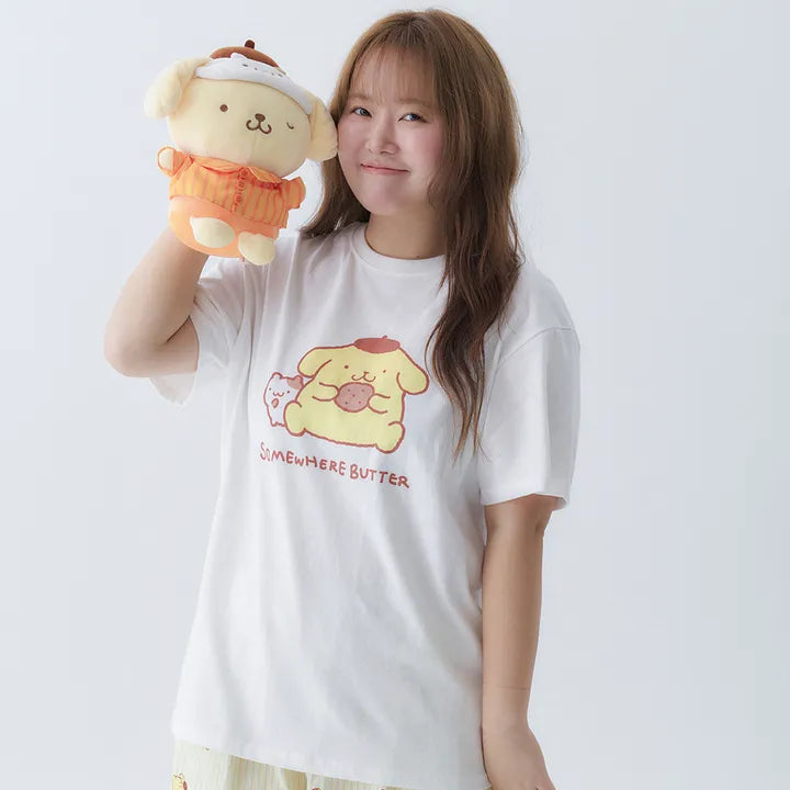 SOMEWHEREBUTTER Pompompurin Over-Fit Top SOMEWHEREBUTTER  DKshop