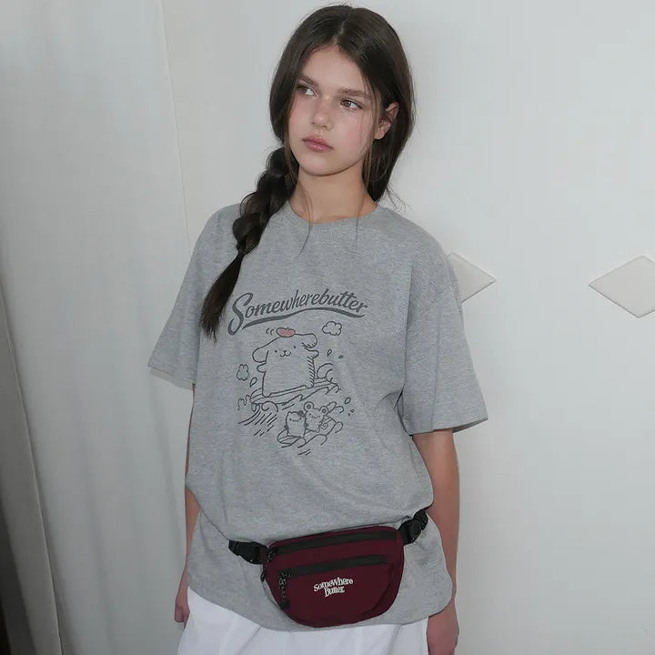 SOMEWHEREBUTTER Pompompurin Over-Fit Top SOMEWHEREBUTTER  DKshop