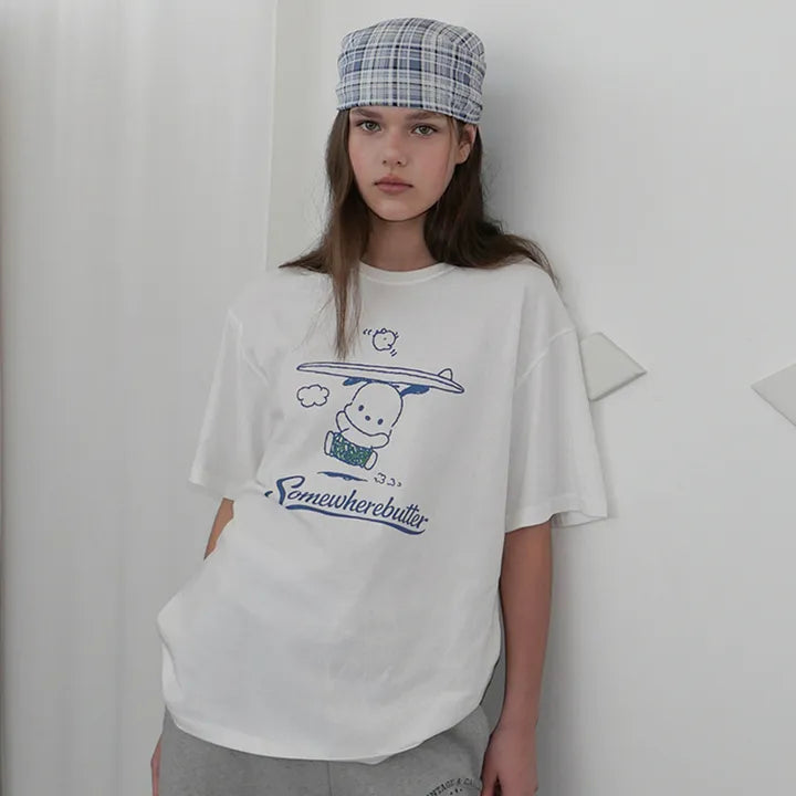SOMEWHEREBUTTER Pochacco Over-Fit Top SOMEWHEREBUTTER  DKshop