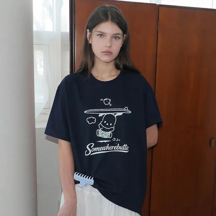 SOMEWHEREBUTTER Pochacco Over-Fit Top SOMEWHEREBUTTER  DKshop