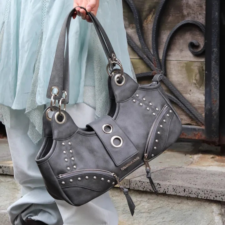 IUGAMAKARAS Studded Ring Vintage Shoulder Bag IUGAMAKARAS  DKshop