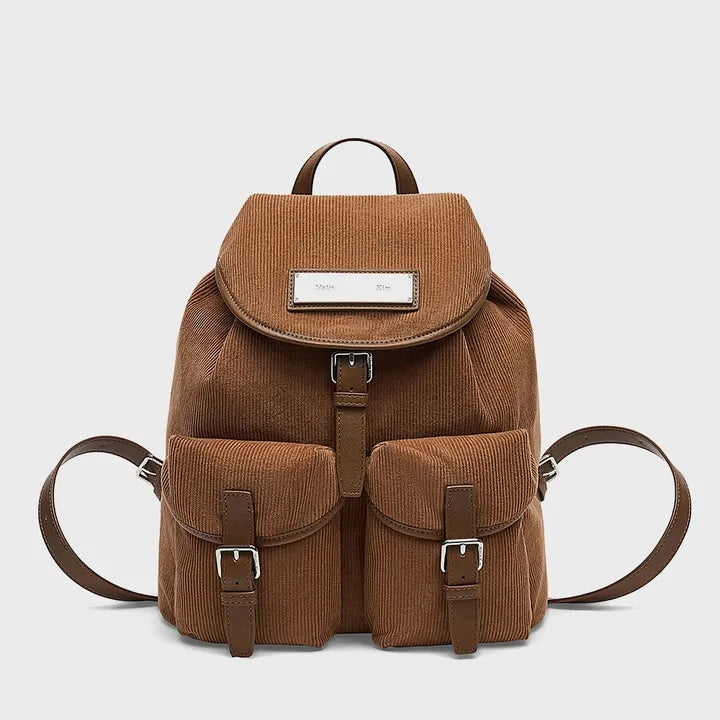 [Matin Kim] DOUBLE POCKET CORDUROY BACKPACK Matin Kim  DKshop