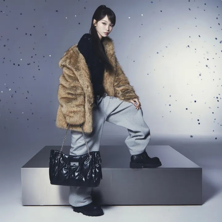 [Matin Kim] BIAS QUILTED CHAIN SHOULDER BAG Matin Kim  DKshop