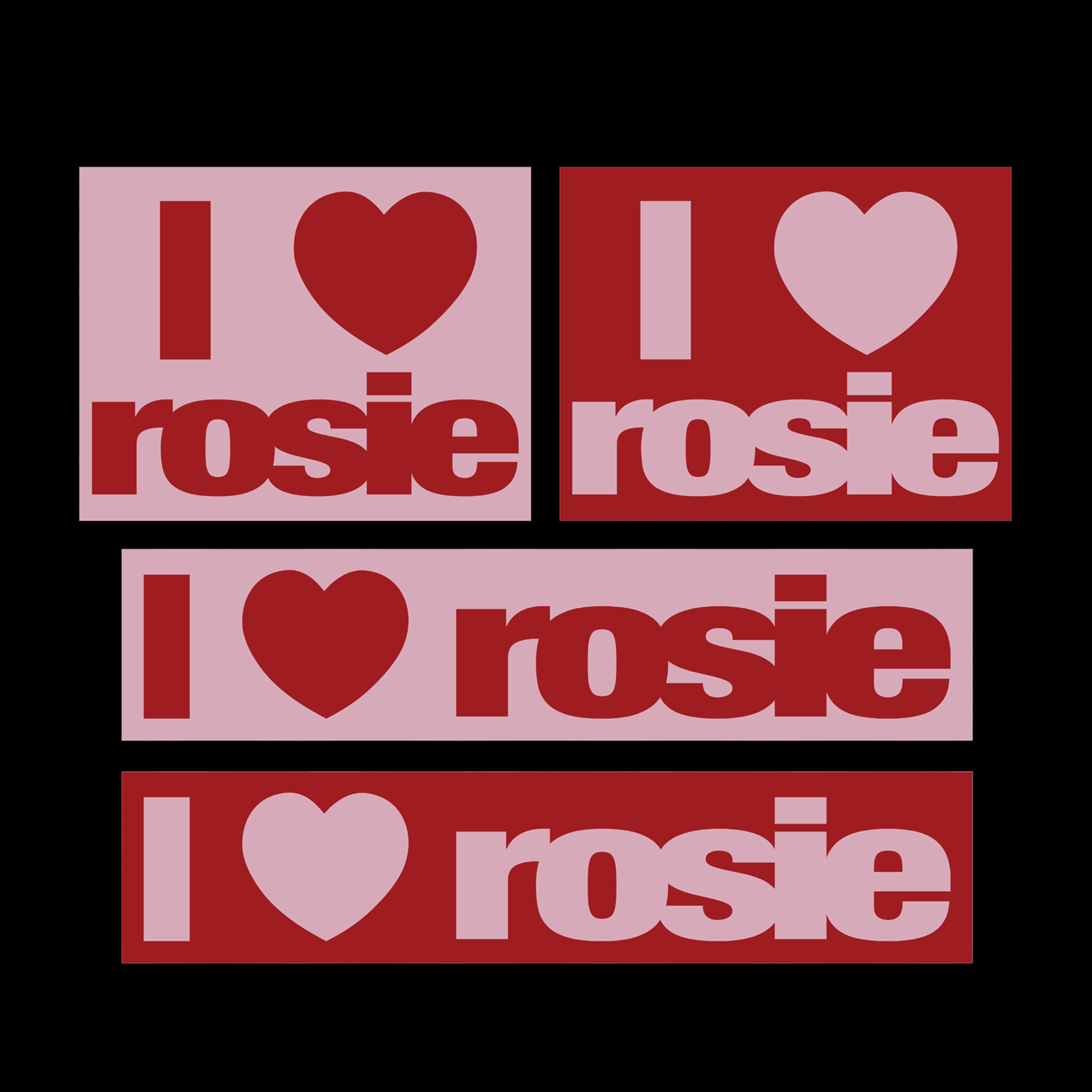 [PRE-ORDER] ROSÉ - I ♡ ROSIE BOX LOGO STICKER SET