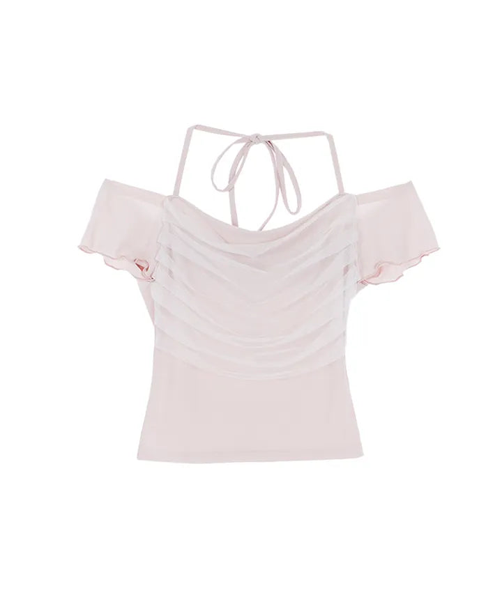 [aespa ningning WEAR] NOT YOUR ROSE Sha Layered Halter T-shirt NOT YOUR ROSE  DKshop