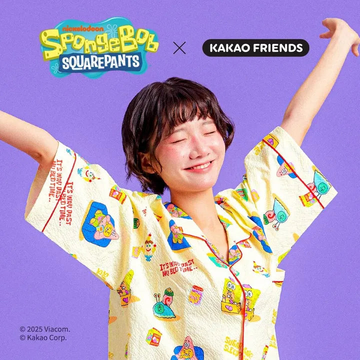[KAKAO FRIENDS X Sponge Bob] Cooling Pajama Set Kakao Friends  DKshop