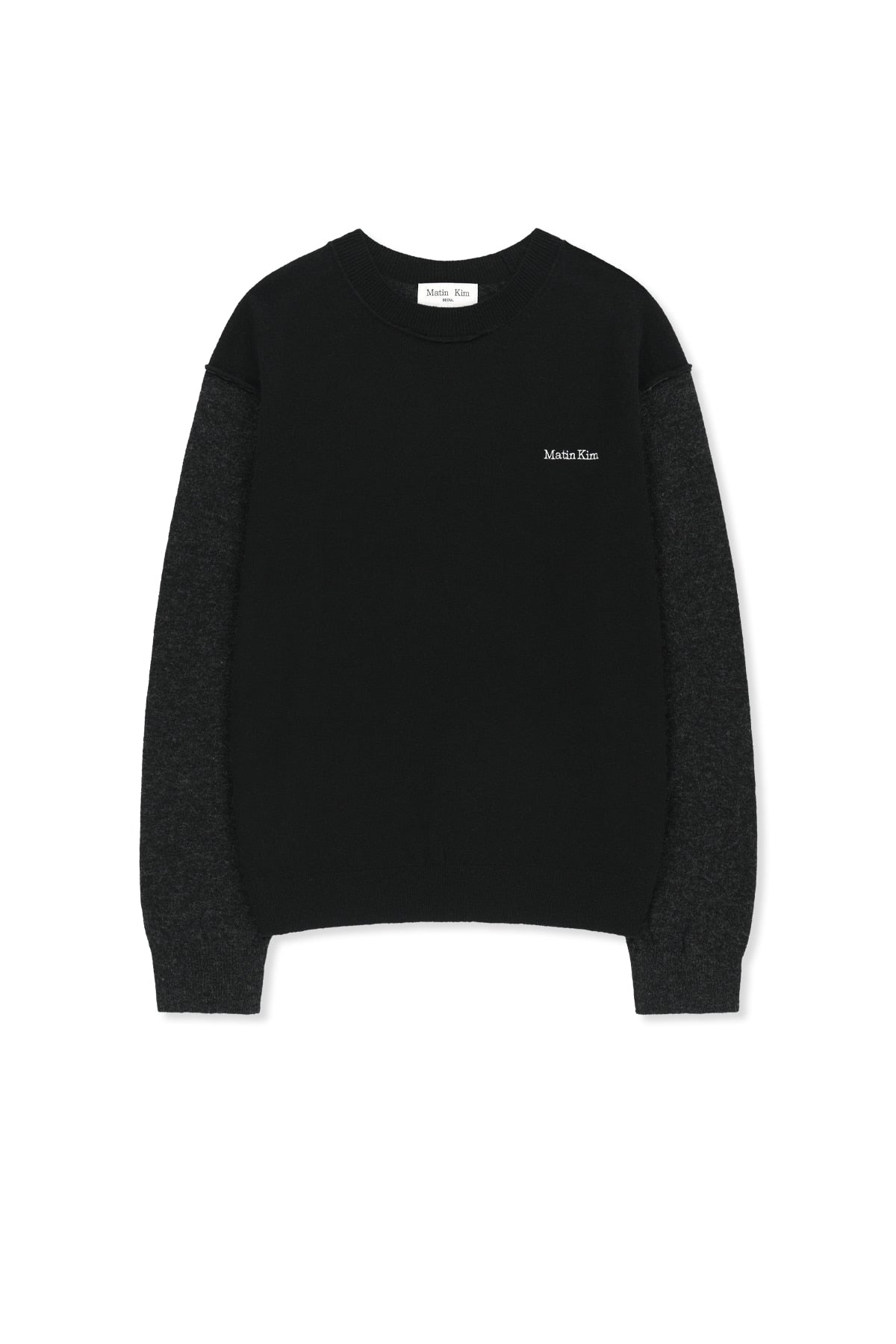 [Matin Kim X LEE KNOW] CASHMERE BLENDED PANEL KNIT PULLOVER Matin Kim  DKshop