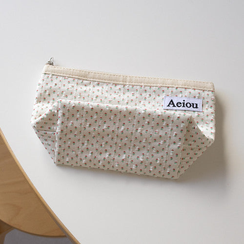 Aeiou Basic Pouch (L size) Pajama Apricot Flower Aeiou  DKshop