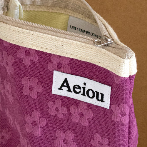 Aeiou Basic Pouch (M size) Jelly Flower Raspberry Aeiou  DKshop
