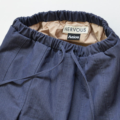 NERVOUS Aeiou Denim Midi Pleated Skirt Aeiou  DKshop