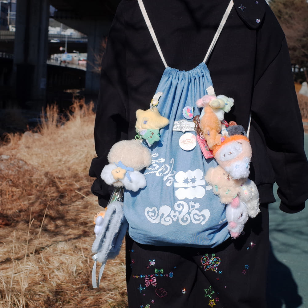 [TOMORROW CLOVER] HOPE COURAGE LOVE String Bag TOMORROW CLOVER  DKshop