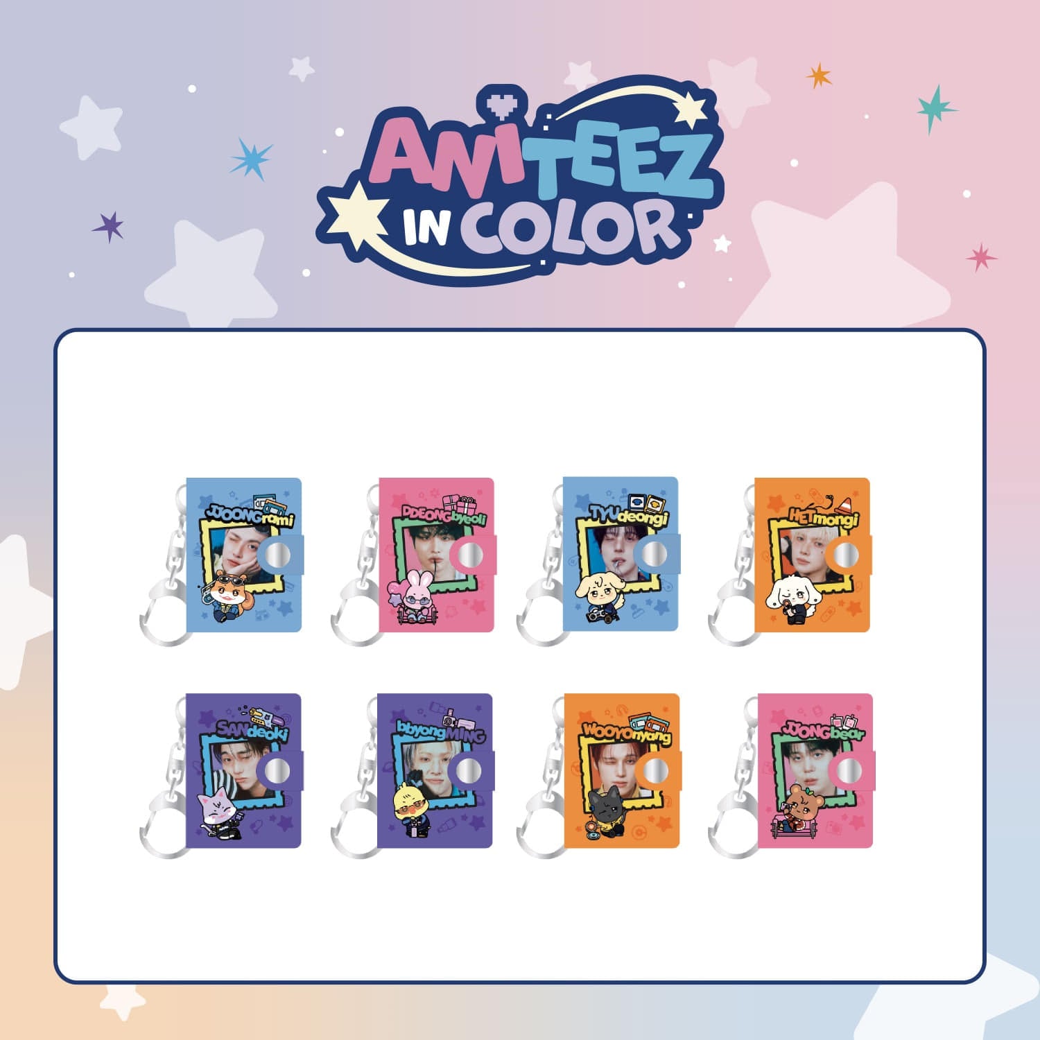 [PRE-ORDER] ATEEZ - [ANITEEZ IN COLOR] MINI ALBUM KEYRING ATEEZ  DKshop
