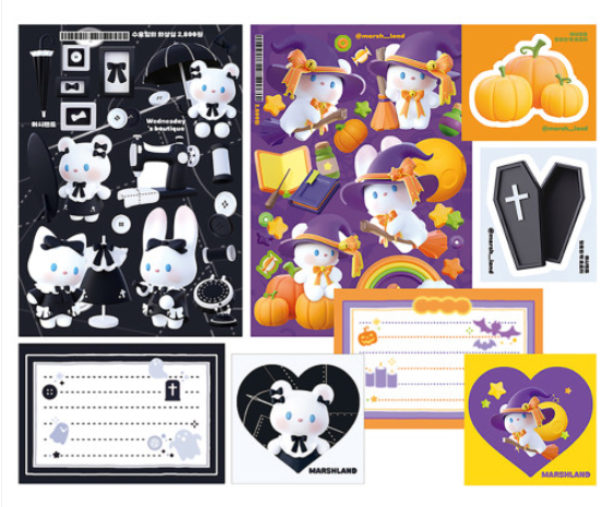 [DUDUMOON] MARSHLAND Sticker Pack (Halloween VER.)