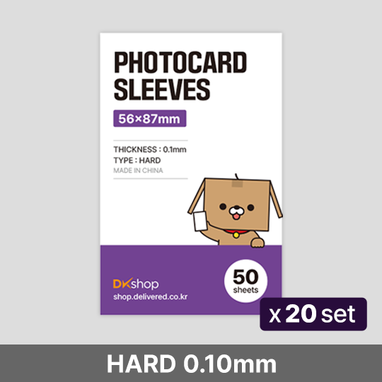 [DK SHOP] PREMIUM PHOTOCARD SLEEVES 56x87mm (50 SHEETS) x 20EA | DKshop