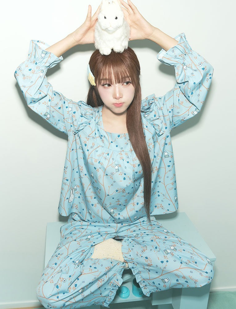 [Judy N X MIFFY] Miffy Garden Women's Long Sleeve Pajama Set Judy N  DKshop