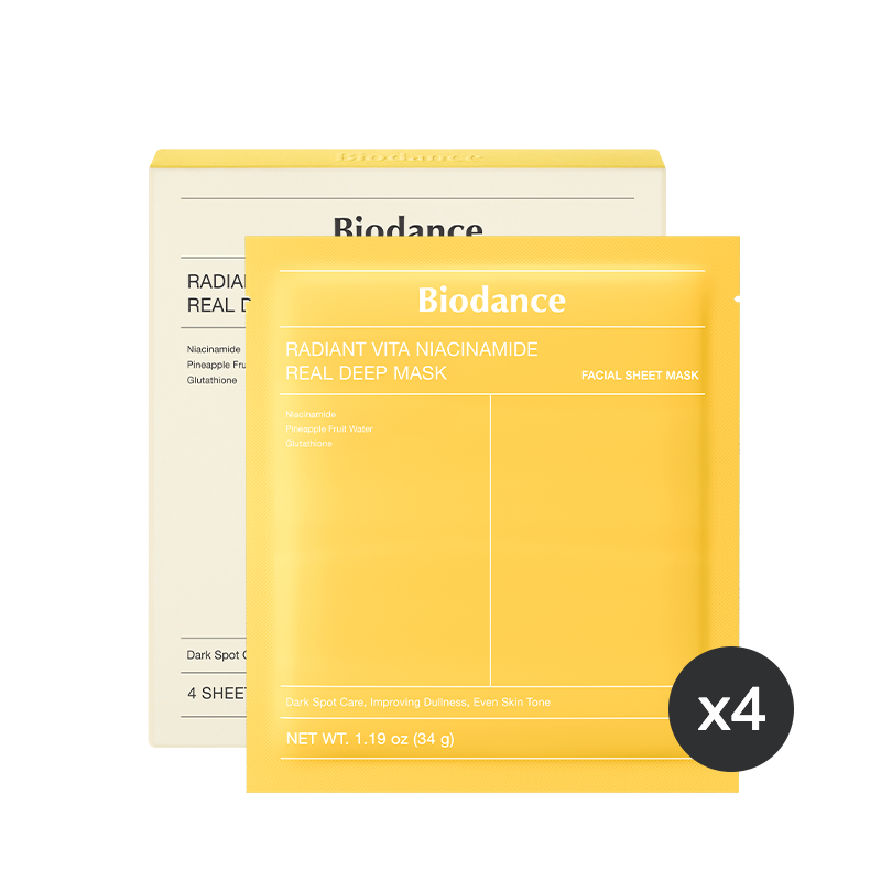 BIODANCE Radiant Vita Niacinamide Real Deep Mask 4ea (34g*4) Biodance  DKshop
