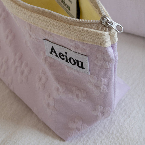 Aeiou Basic Pouch (L size) Jelly Flower Pink Aeiou  DKshop