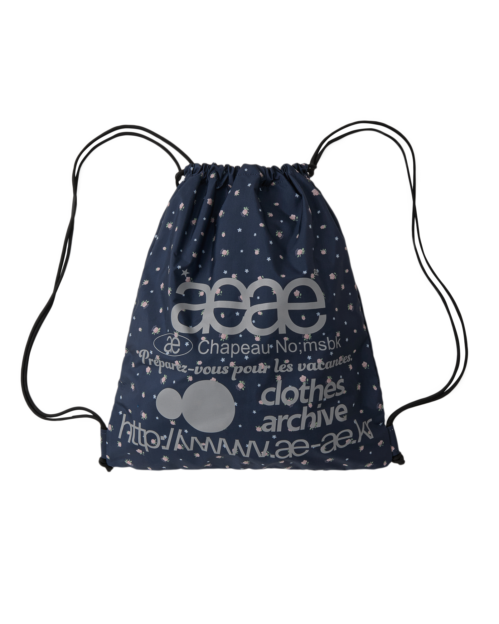 aeae Web Logo Flower Gym Sack 2 colors aeae  DKshop