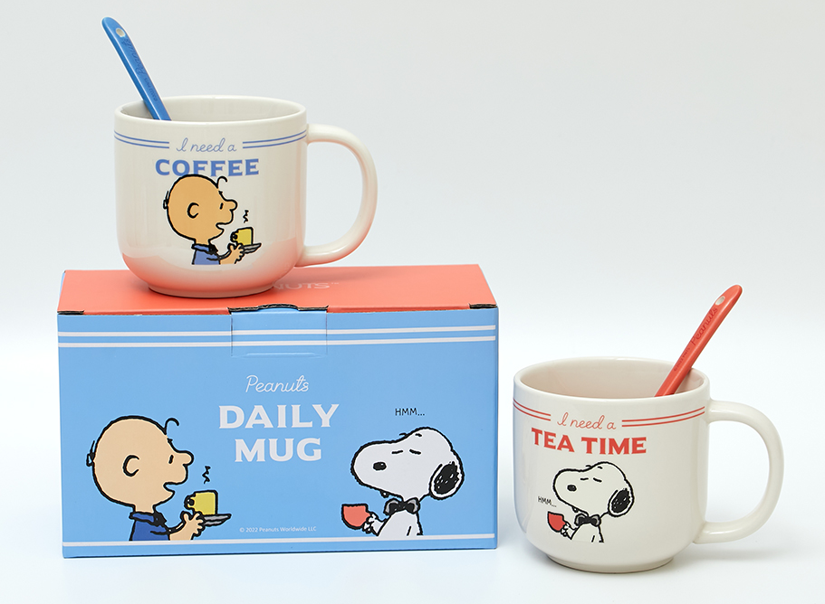 Peanuts Snoopy Daily Mug 2p+ Spoon 2p Set | DKshop