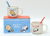 Peanuts Snoopy Daily Mug 2p+ Spoon 2p Set