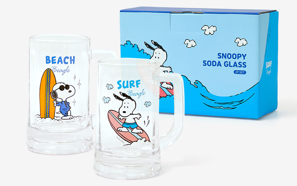 Peanuts Snoopy Soda Glass 2P Set