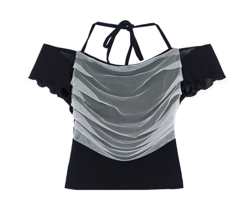 [aespa ningning WEAR] NOT YOUR ROSE Sha Layered Halter T-shirt NOT YOUR ROSE  DKshop