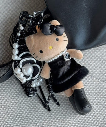 [Bonri] Kitty Black Dress Go Go Girl Keyring Bonri  DKshop