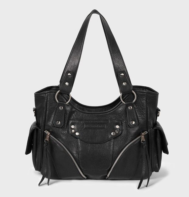 IUGAMAKARAS Studded Leather Shoulder Bag