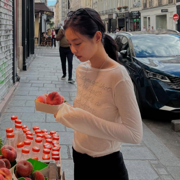 Gila Archive LETTERING SHEER LONG SLEEVE (BLACKPINK Jennie WEAR) Gila Archive  DKshop