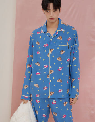 [SPAO × Crayon Shinchan] Cozy Long Sleeve Pajama Set SPAO  DKshop