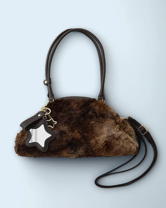 Dot Eco Fur Dumpling Bag BADBLUE  DKshop