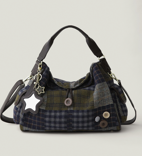 BADBLUE Patchwork Buttons Pillow Bag BADBLUE  DKshop