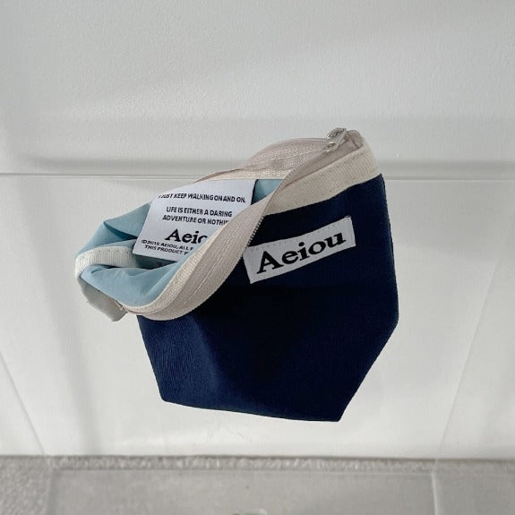 Aeiou Basic Pouch (M size) Indigo blue Aeiou  DKshop