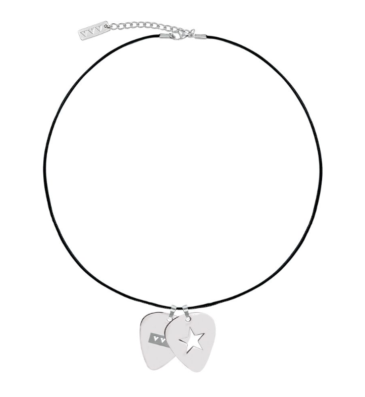 VVV Double Pick Logo Surgical Strap Necklace (Stray Kids Hyunjin WEAR) VVV  DKshop