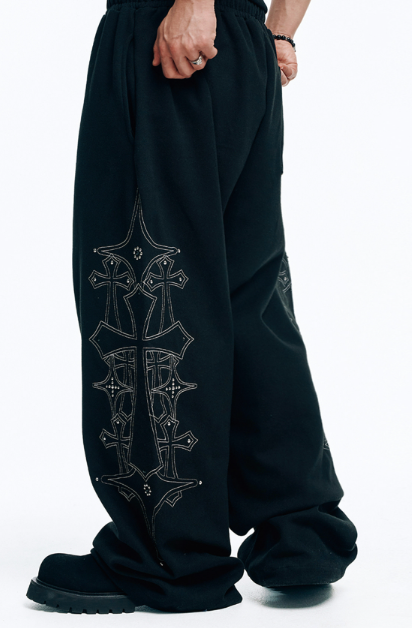 [EASY NO EASY] Studded Needlework Sweatpants (TWICE MINA WEAR) EASY NO EASY  DKshop