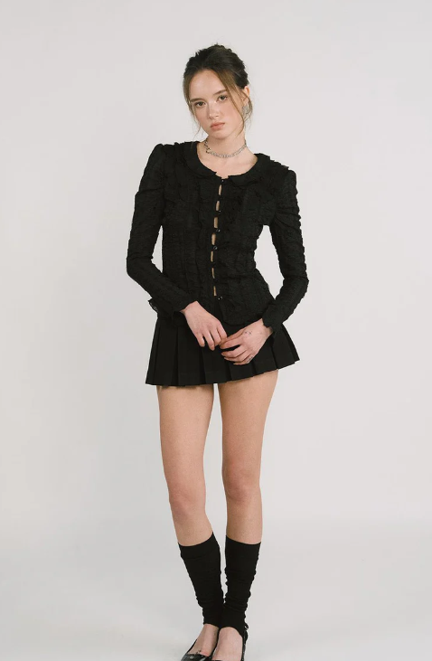 threetimes Snow ruffle top threetimes  DKshop