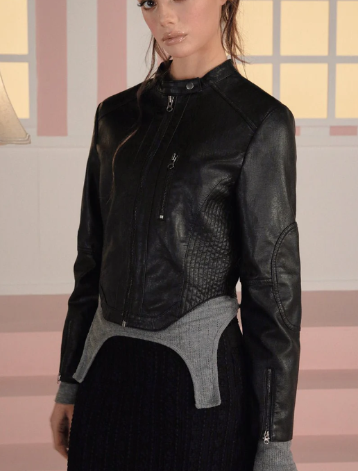 [Tracy's Pick] Bella leather jacket threetimes  DKshop