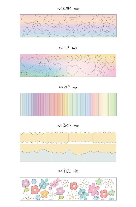 [DIAMI] Gra Stencil Sticker 5-Sheet Set SARACEN  DKshop