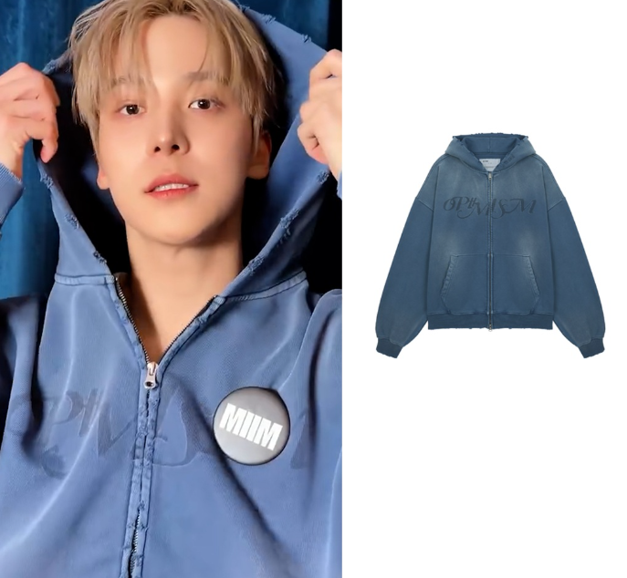 [mttire] OPTIMISM VTG WASHED Hooded Zip-Up (ateez Wear) mttire  DKshop