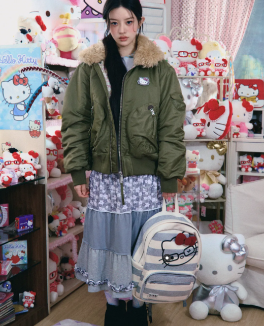 [aeae X Hello Kitty] TIERED FRILL SKIRT (ILLIT MINJU WEAR) aeae  DKshop