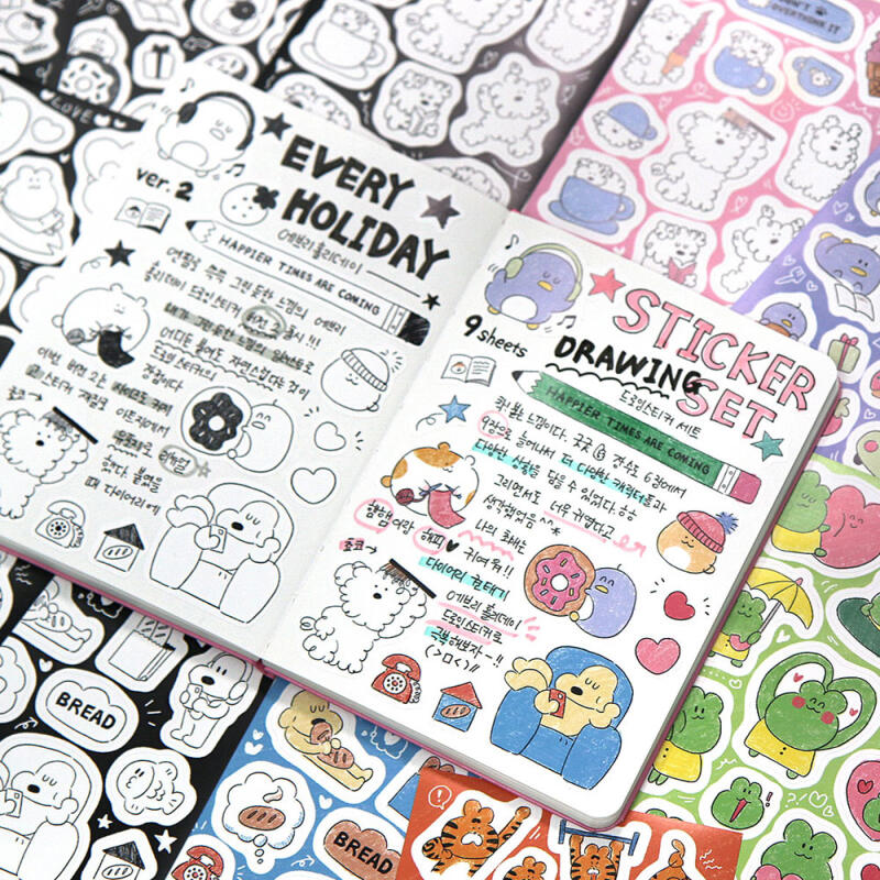 7321DESIGN Every Holiday Drawing Sticker Set (9 Types) 7321DESIGN  DKshop