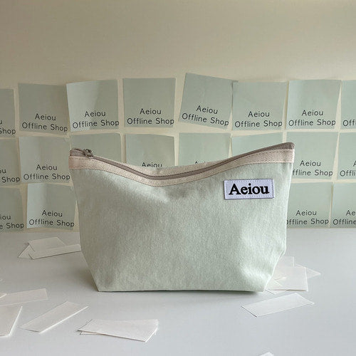 Aeiou Basic Pouch (L size) Celery Water Aeiou  DKshop