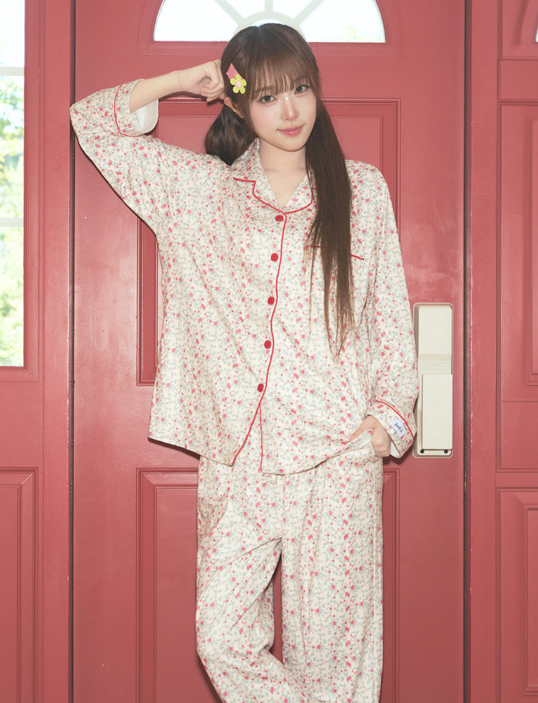 Judy N Vintage Floral Clean Fit Long Sleeve Pajama Set (CHOI YENA Wear) Judy N  DKshop