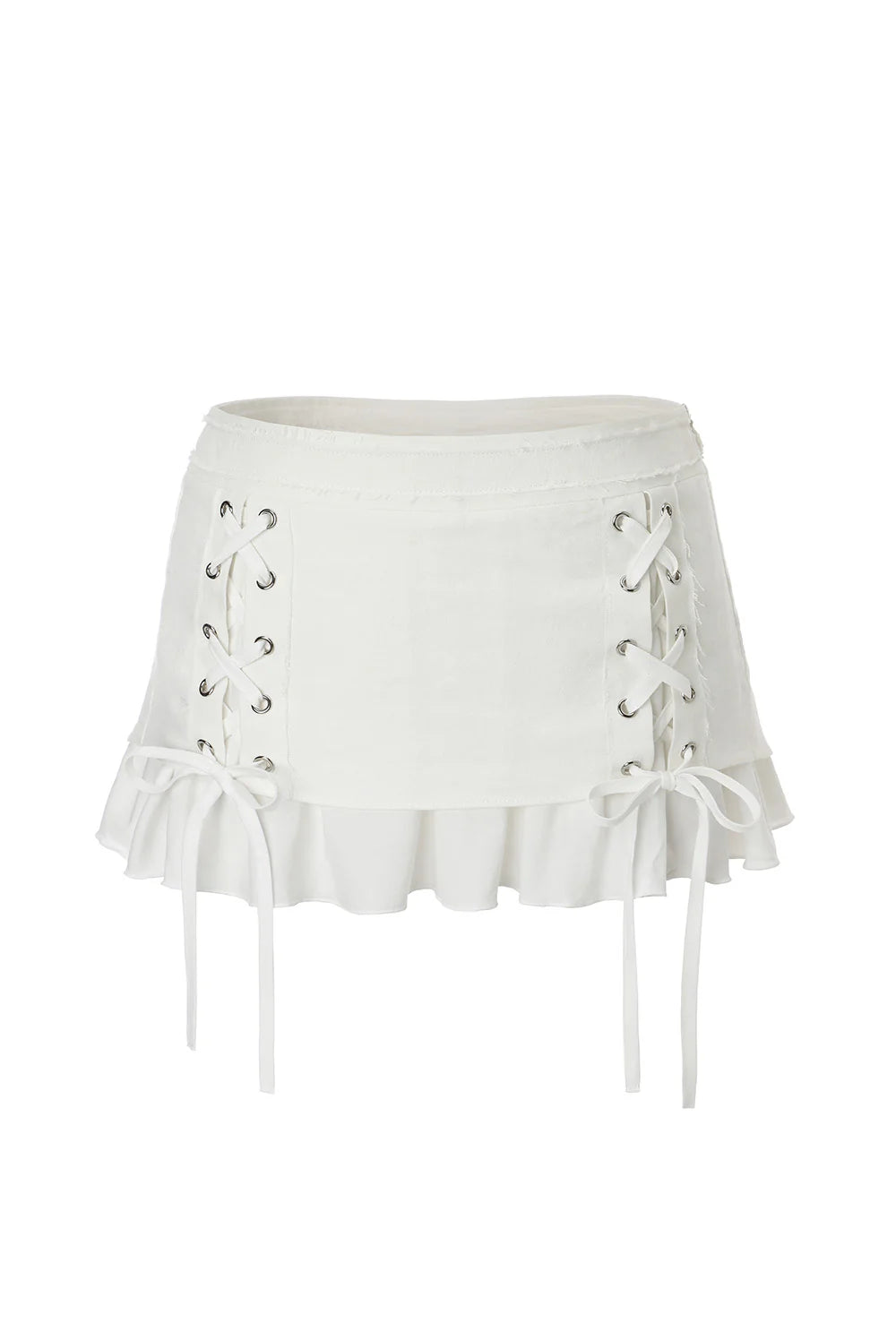 threetimes Linen Lace-up Skirt threetimes  DKshop
