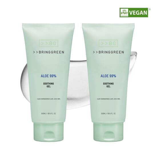 BRINGGREEN Aloe 99% Soothing Gel 300ml (+300ml)