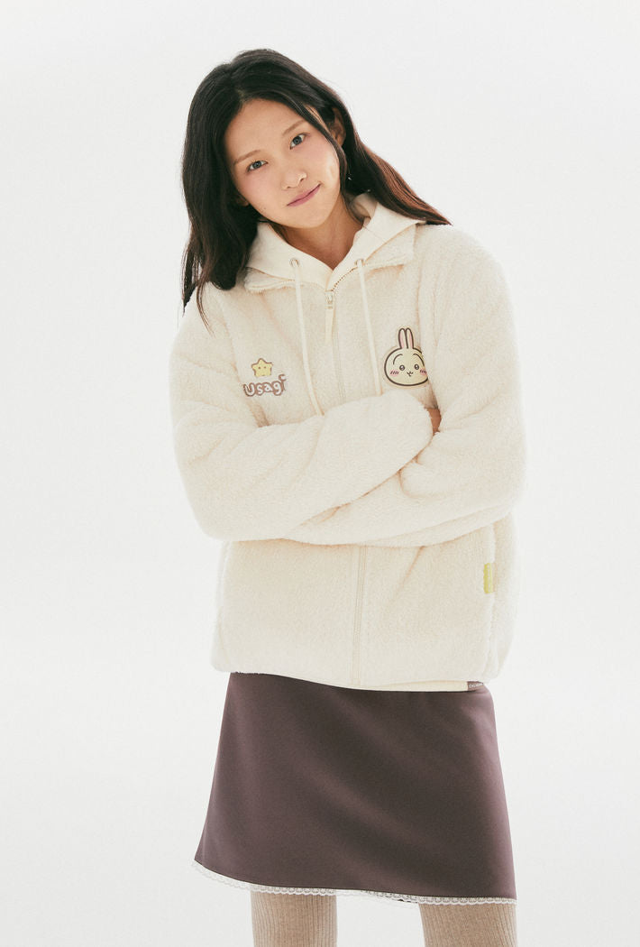 [SPAO × CHIIKAWA] Basic Fur Fleece Zip-Up Jacket (12/18~) SPAO  DKshop